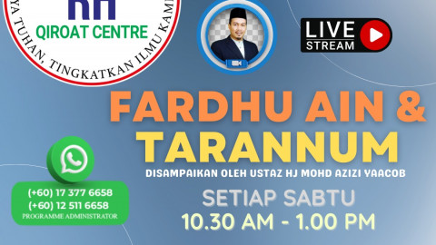 AKTIVITI 4 : PROGRAM SYARAHAN PERCUMA DI RH QIROAT CENTRE  SEPANJANG BULAN RAMADHAN